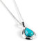 925 Sterling Silver and Turquoise Necklace, December Birthstone Pendant, Bridesmaid Jewellery, Classic Teardrop Minimal Necklace