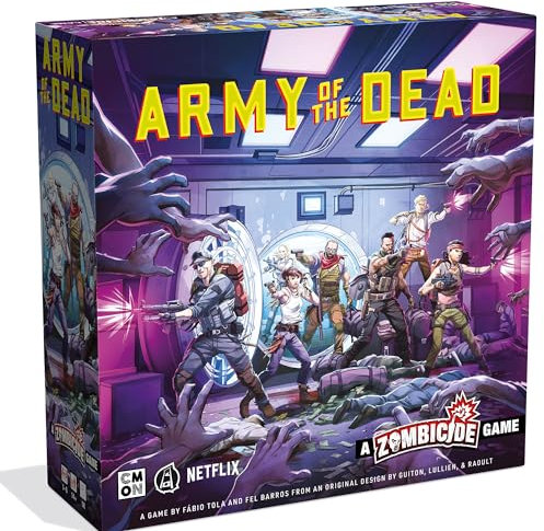 Army of The Dead - EIN Zombicide-Spiel Begleite die Söldner in einem Überfall durch Zombie-befallenes Las Vegas! Kooperatives Strategiespiel, ab 14 Jahren, 1-6 Spieler, 60 Minuten Spielzeit,