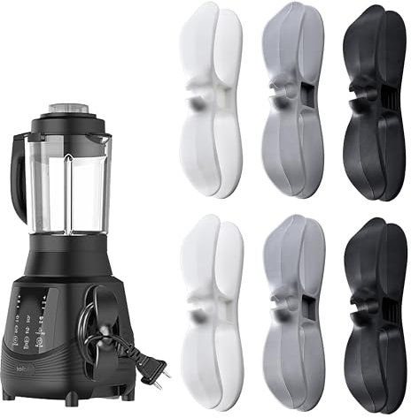 GSIUN Clips Cable, 6 pcs Organisateur de Cable, Support Cable, Clips Cable Adhesif Auto-adhésif, Accroche Cable pour Petits Appareils MéNagers, Clip Cable pour Appareils de Cuisine