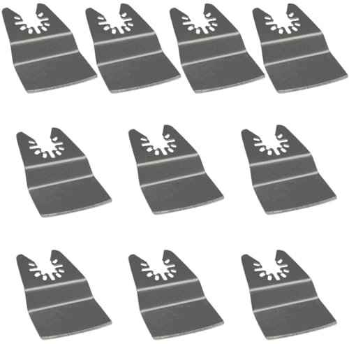 10 X Rennie Tools 50mm Scraper Blades/Oscillating Multitool Blades for Scraping Cutting Removing Paint Caulk Adhesive Sealant Compatible with Dewalt Stanley Worx F30 Erbauer Black & Decker Etc