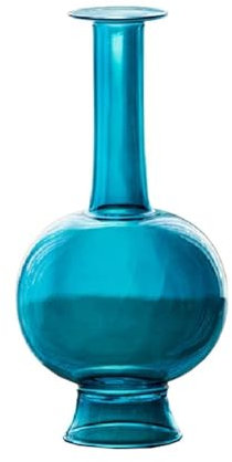 Jarrones Jarrón de Cristal Azul Moderno, Recipiente de Flores Transparente Zen, Botella Limpia clásica China, decoración de Escritorio for el hogar y la Sala de Estar Jarrones de decoración del hogar