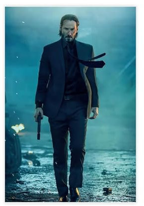 John Wick Poster, John Wick 4 Poster, Filmposter, Leinwandposter, Schlafzimmer-Dekor, Sportlandschaft, Büro, Raumdekoration, Geschenk, ungerahmt, 30 x 45 cm