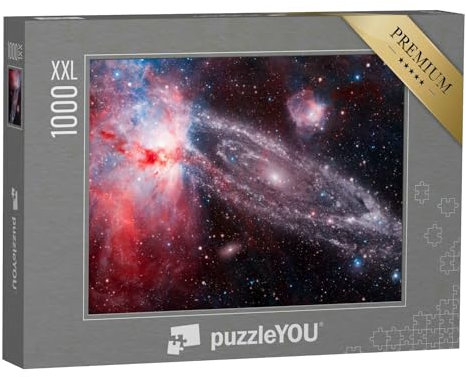 Puzzle 1000 Teile XXL „Fantastische Galaxie, Science-Fiction-Tapete, strahlende Sterne“ – aus der Puzzle-Kollektion Weltraum, Universum