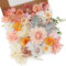 Floweroyal Künstliche Blumen Combo Champagner Blumen Mix Seide Blumen Dahlie Rosen mit Stielen für DIY Hochzeit Brautsträuße, Babyparty, Blumenarrangement, Tischaufsätze, Heimdekorationen.