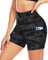 ACTINPUT Radlerhose Damen mit Taschen High Waist Yoga Shorts Kurze Leggings Blickdicht Sporthose Hotpants(03 Schwarz,M)