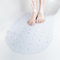HITSLAM Oval Badewannenmatte rutschfest, 68 x 38 cm Antirutschmatte für Badewanne, Maschinenwaschbar Duschmatte rutschfest mit Saugnäpfen, BPA frei Badematte Schimmelresistent, Weiß