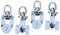 DECHOUS U Slider Track Gazebo Runners 40 Pcs Curtain Track Pulley Plastic Runner Two Wheels