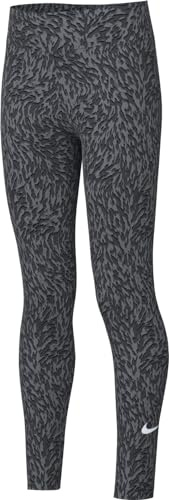 Nike Mädchen G Nk Df One Tght Vnr Hose, Smoke Grey/White, 14-15 Jahre EU