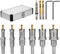Mollom 6 piezas (13-29 mm) TCT Carbide Hole Saw Kit para metal duro, que incluye 6 cortadores de agujeros grandes con 3 brocas piloto adicionales y 2 llaves hexagonales