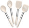 Joyfair Kitchen Utensils Set, 4 Pack Silicone Cooking Utensil Set, Non Stick Stainless Steel Spatula Turner Spoon Ideal for Cooking Mixing Serving Stirring, Heat Resistant & Dishwasher Safe, Khaki