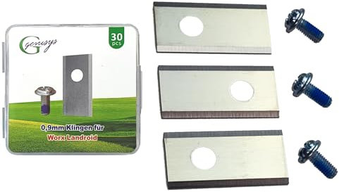 G greengrass tools Cuchillas de repuesto compatibles con Worx Landroid, Ecovacs Goat, Einhell, LandXCape, Practixx, Scheppach, Kress cuchillas para robot cortacésped – LongLife [1 agujero irrompible