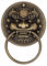 XUJIAM Haustürklopfer, Türklopfer, Chinesischer antiker Löwe-Türgriff, Klassische bronzefarbene Löwenkopf-Türklopfer, Türgriffknöpfe for die Vordertür (Color : Green Bronze, Size : 20cm)