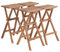 Klappbarer Barstuhl, 4 STK Klappbare Barhocker aus Massivholz Teak, Barstühle, 40 x 35 x 75 cm, Bistrohocker, für Küche Haus Garten Bar, 44728