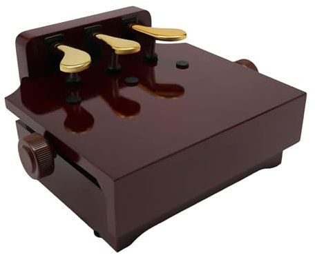 Klavier Pedal Extender Kinder, Klavier Pedalverlängerung mit 3 Pedale, Höhe Einstellen, Kinder Piano Pedaleffekt, Braun, ohne Geräusche, mit Rutschfeste Füße, für Hause, Schule, Übungsraum