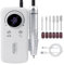 FRUJCDKI Electric Nail Turn, 45000RPM Nail Drill, Rechargeable Electric Nail File, Professional Nail Drill with 6 Drill and Sanding Bands, for Acrylics/Gels/Natural Nails (reactionary fig)