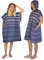 LeStoff Badeponcho - 100% Bio-Baumwolle - Leicht, Saugstark, Schnelltrocknend, Strandponcho Kapuze, Handtuchponcho, Surfponcho, Umkleideumhang, Handtuchkleid, Duschponcho, Umziehponcho, (Navy, M)