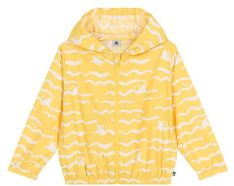 Petit Bateau A0D0X Coupe Vent Anti UV Jaune/Blanc Garçon 10 ans