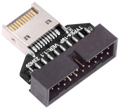 CY Adapter Type-E IDC Socket USB 3.1 Front Panel Header to USB 3.0 20Pin Header Extension Adapter for Desktop Motherboard