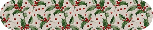 Round Holly Table Runner 30x150cm