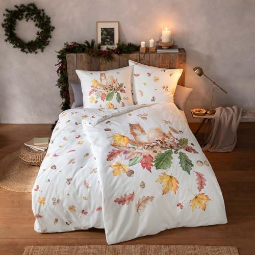 ESTELLA Original Bettwäsche, Vollendete Handwerkskunst in Premiumqualität, Made in Germany, Verschiedene Modelle und Qualitäten zur Auswahl (Squirrel, Kuschelflanell)