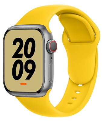 DONEGANI C1A para Correa Apple Watch Se Ultra 2 40mm 44mm 46mm 42mm 45mm 41mm 38mm 49mm Series 10 9 8 7 6 5 4 3 Mujer Hombre Original Pulsera Strap Amarillo limón