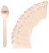 LifeGreen Cucharas de madera de bambú desechables ecológicas, juego de 144 piezas, cubiertos biodegradables y reutilizables
