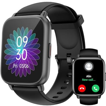 Reloj Inteligente Hombre Mujer con Llamadas Bluetooth, 1.95 Smartwatch con HD Pantalla Táctil, Podómetro, 110+ Modos Deportivos Pulsera Actividad Impermeable IP68 para Android iOS, Rosa melocotón