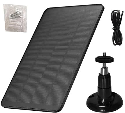 Camera Solar Panel - 1.2m Cable Ring Doorbell Power Supply, Ring Doorbell Accessories | 3w 5v ° Mounting Bracket Waterproof Solar Powered Panels, Multipurpose Solar Panel Charger for Cameras
