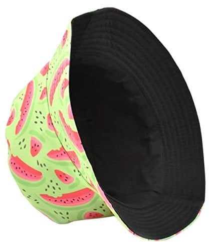 BESTYASH Wassermelonen Bedruckter Fischerhut Für Damen Modischer Eimerhut Für Sommer Für Strandaktivitäten Camping Und Festivals Schützt Vor Sonne Und Sorgt Für Stil