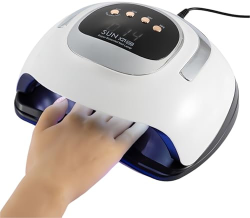 UV LED Nail Lamp with 72 Beads, 320W Nail Curing Lamps for Gel Polish with Automatic Sensor/4 Timer Setting,Led Nail Dryer, Professional Nail Art Drying Tools for Fingernail and Toenail.