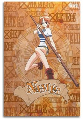 ZPAOWUFB Anime-Poster, einteiliges Nami-Poster, dekorative Malerei, Leinwand, Wandposter und Kunstdruck, moderne Familienschlafzimmer-Dekoration, Poster, 20 x 30 cm