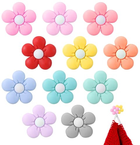 11 Stück Maschenstopper für Stricknadeln, Strick Stopper Blumenförmige Silikon Nadelstoppe zum Stricken Nähen Häkeln, Handarbeit als Praktisches Zubehör oder Kreatives Geschenk