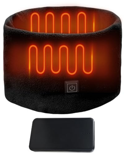 Nackenwärmer Elektrisch, Beheizter Nackenwärmer, 3 Heizstufen, Beheizbarer Schal mit Power Bank, Beheizter Schal, Schlauchschal Winter Für Herren & Damen Zum Skifahren, Laufen, Radfahren