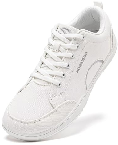 HOBIBEAR Barefoot Shoes for Men Women Wide Toe Minimalist Trainers Unisex Canvas Non-Slip Walking Shoes