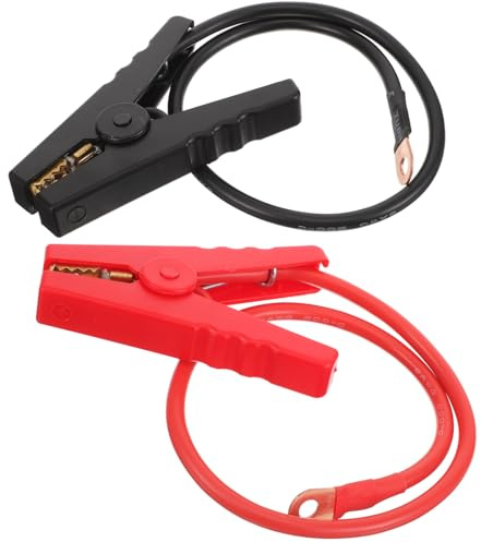 jojofuny Câble de Démarrage avec Pinces en Métal et Plastique pour Clôture Électrique 2pcs pour Système de Clôture Électrique en Extérieur