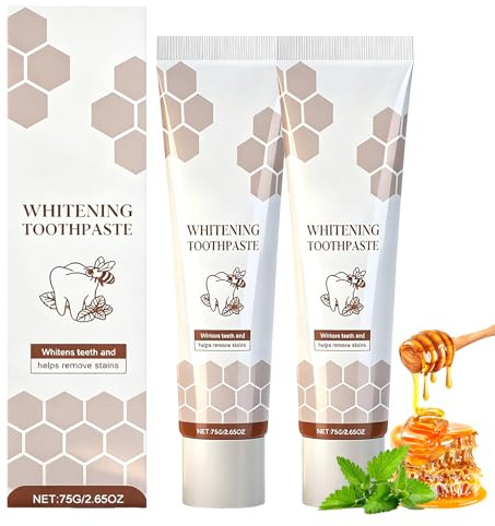 2 Stück Fluoridfreie Zahnpasta Weisse Zähne Bio Zahnpasta Ohne Fluorid Propolis Zahncreme Ohne Fluorid Zahnaufhellung Atem Natürliche Formel Sanfte Pflege Für Gesunde Zähne Einfache Anwendung 75 Ml