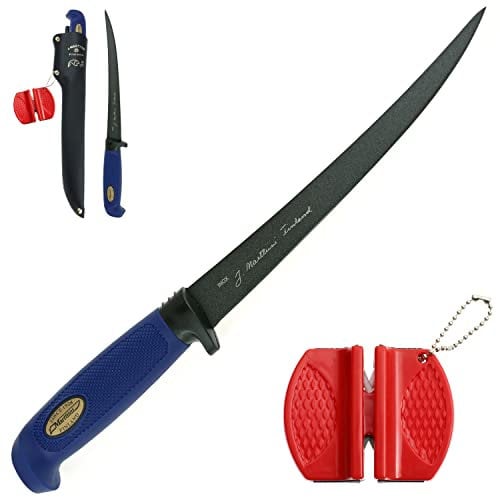 Marttiini Martef Filetiermesser 30,6cm, beschichtet, extrem scharf & flexibel + RT Messerschärfer/Filleting Knife & Sharpener Combo