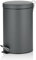 kela Kosmetikeimer Malta, 12 L, Durchmesser 25 cm, Metall, dunkelgrau, Silent-Close, herausnehmbarer Inneneimer mit Tragehenkel, 10942