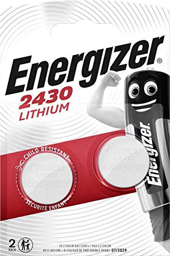 LOT DE 2 PILES ENERGIZER CR2430 - 1 BLISTER DE 2 - LITHIUM 3V validite juillet 2026