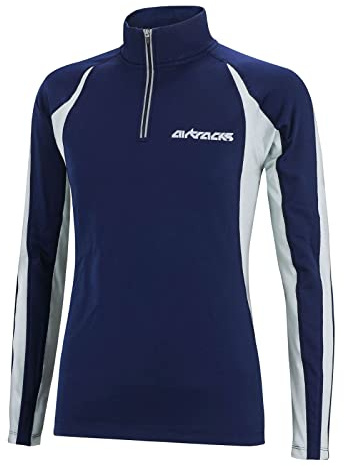 Airtracks Damen Winter Funktions Laufshirt Langarm Pro - Thermo Running Sweatshirt - Fleece T-Shirt - Warm - Winddicht - Atmungsaktiv - Reflektoren