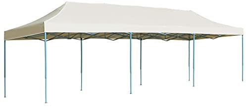 vidaXL Faltzelt Pop-Up 3x9m Creme Partyzelt Gartenzelt Pavillon Festzelt Zelt