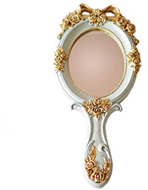 Miroir à main vintage or rose cadeau compact pour mère, épouse, petite amie