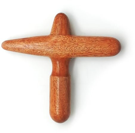 KITAMA Massageholz Kreuz Massagekreuz als Massage-Hilfe. Professionelles Massage-Werkzeug aus robustem Echt-Holz