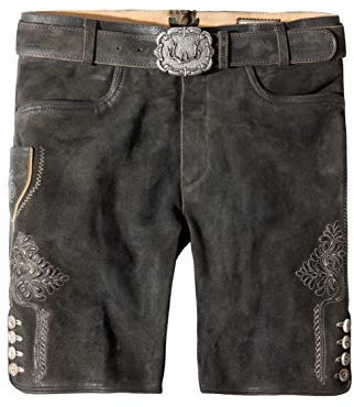 Stockerpoint Herren Corbi4 Trachtenlederhose, Graphit gespeckt, 58