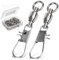 9Tong Angelwirbel mit Verriegelung Schnappen Kugellager Wirbel Angeln Schnappen Wirbel Angeln Salzwasser Süßwasser Angelzubehör Anführer Locken Angelanschluss 25pcs 51lbs