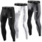 MEETYOO Herren U6b Leggings, Schwarz+weiß+grau, XL EU