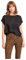 Vila Damen Viellette S/S Satin Top/Su Noos T-Shirt, Schwarz, 42 EU