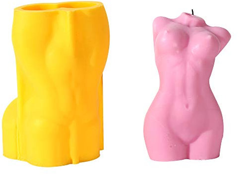NICOLE Molde de silicona de cuerpo humano desnudo de las hembras gordas molde de jabón de arcilla para la talla de yeso colgante de resina