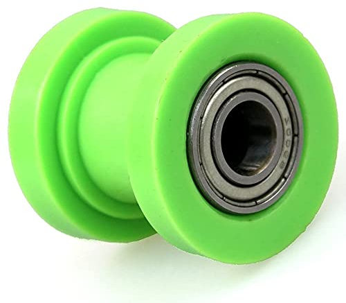 ANCLLO - 8mm Motociclo Catena Rullo Dispositivo di Scorrimento Tenditore Ruota Guida Sostituzione per ATV 4 Ruote Quad Baja Doodlebug Dirt Pit Bike, colore: Verde