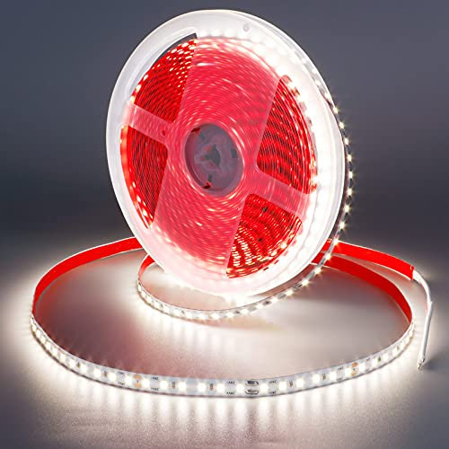 GOMING 20M LED Strip Natürliches Weiß 4000K 24V LED Streifen 2400LEDs 144W LED Band Selbstklebend Hohe Helligkeit 12000Lm Nicht Wasserdicht IP20 Lichtband für Innen Heim Deko(Netzteil nicht Enthalten)